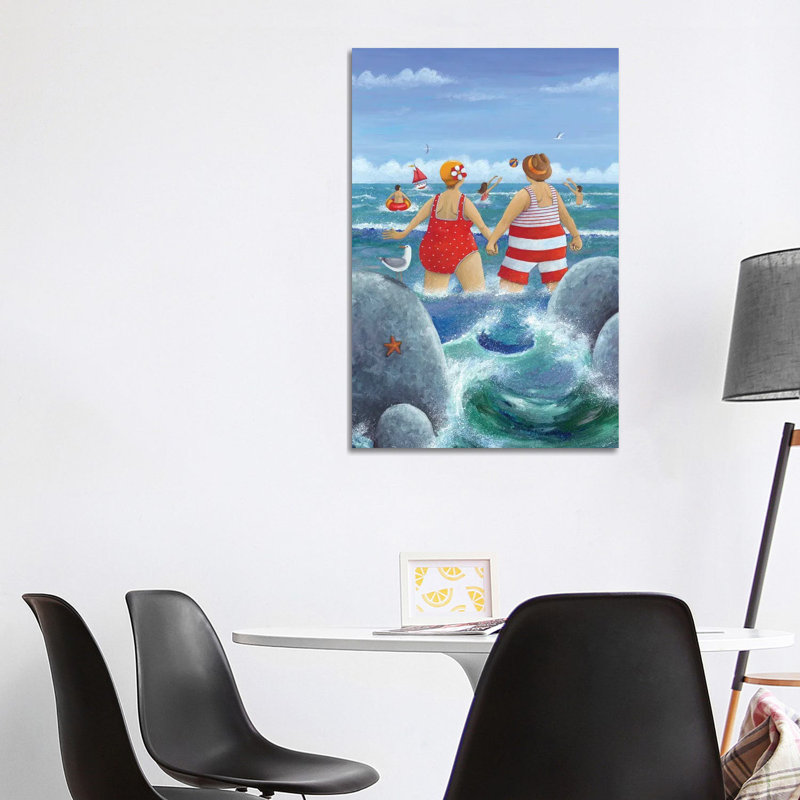 I Do Like To Be Beside The Seaside by Peter Adderley - Wrapped Canvas Print, 101.6 cm H x 66.04 cm W x 1.91 cm D