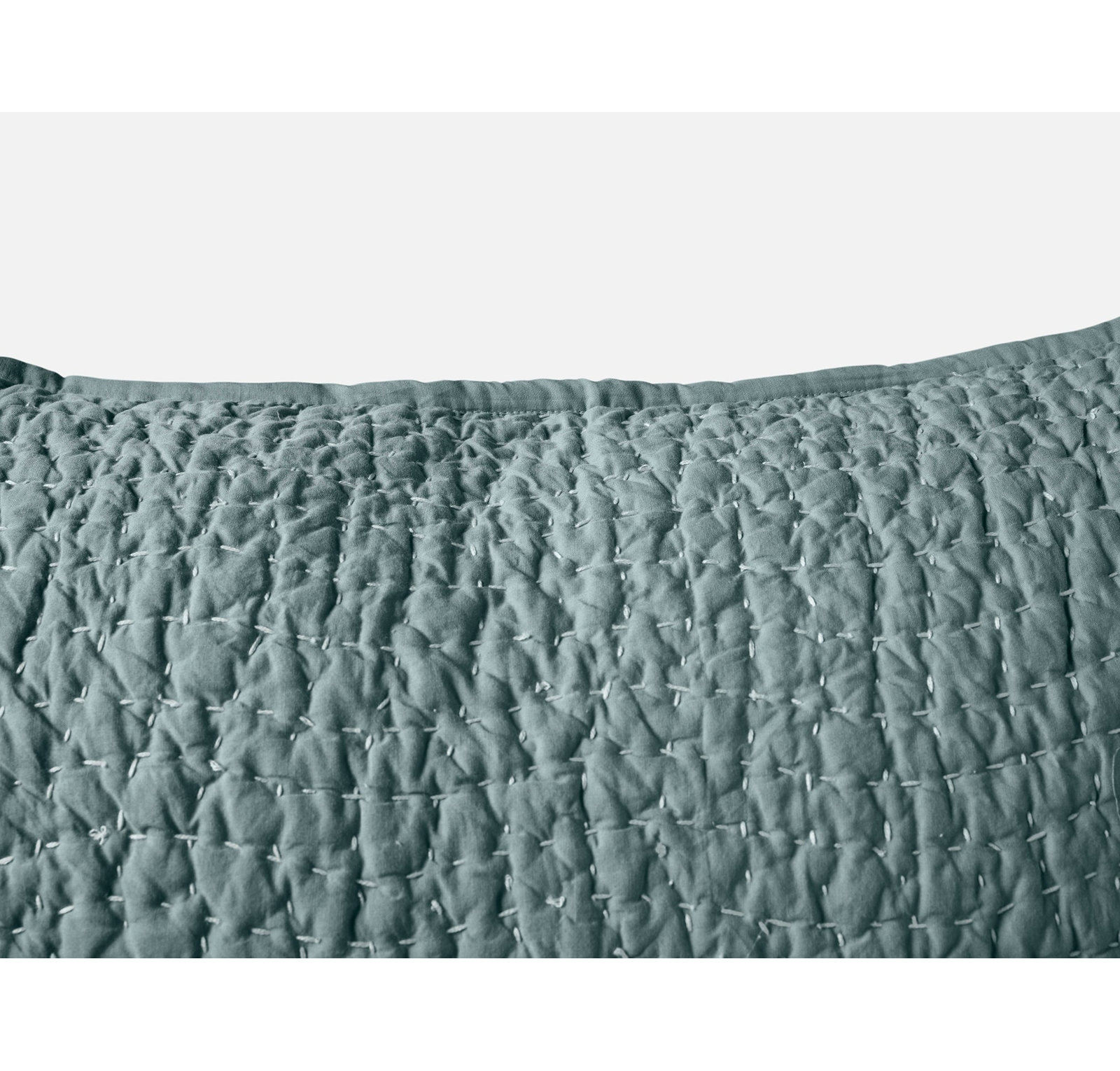 Pebbled Organic Cotton Shams, Lagoon