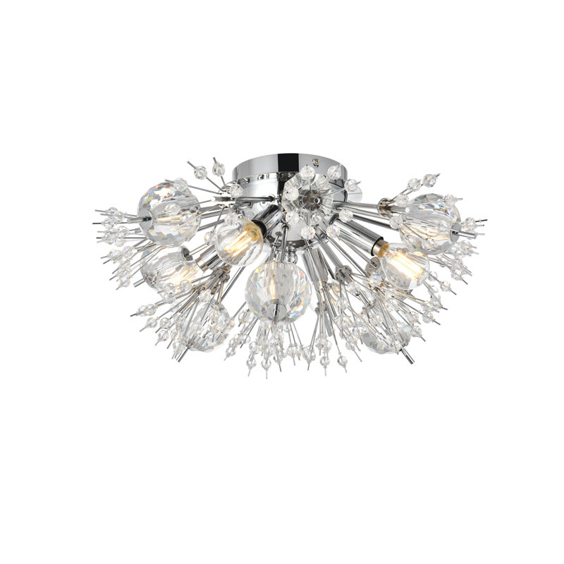 Behrens Flush Mounted Sconce, Chrome