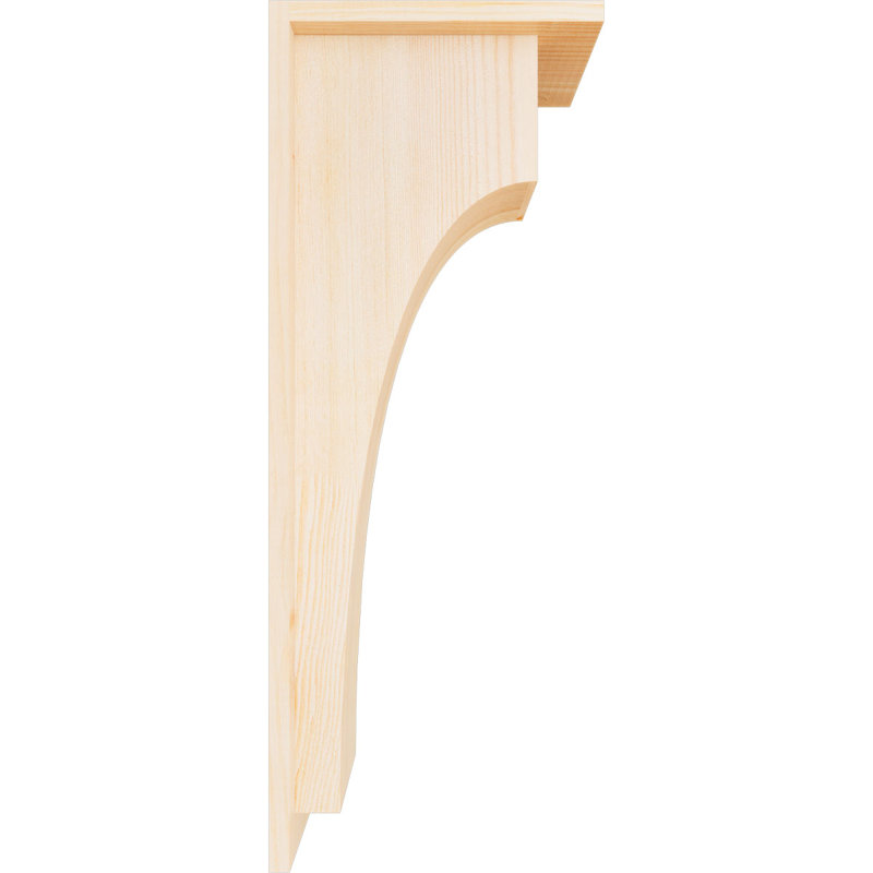 Corbeau Huntington avec plaque arrière, H 26 po x l 7,5 po x P 10 po, Sapin de Douglas, Lisse