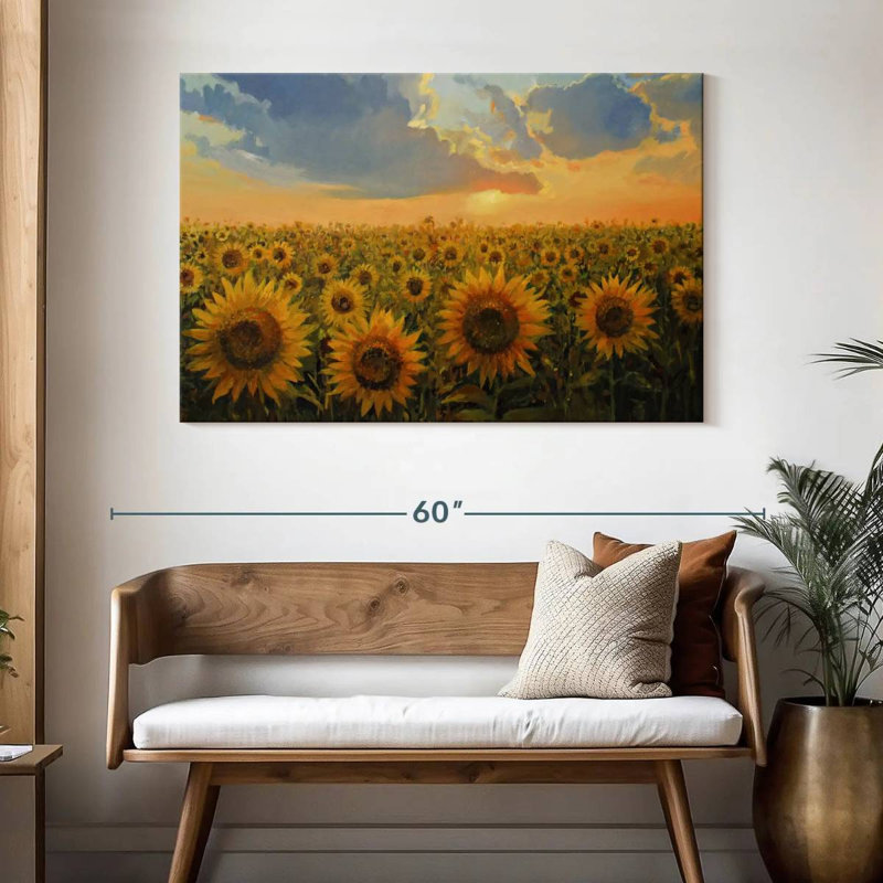 Champ de tournesols Alvord, H 32 po x l 48 po