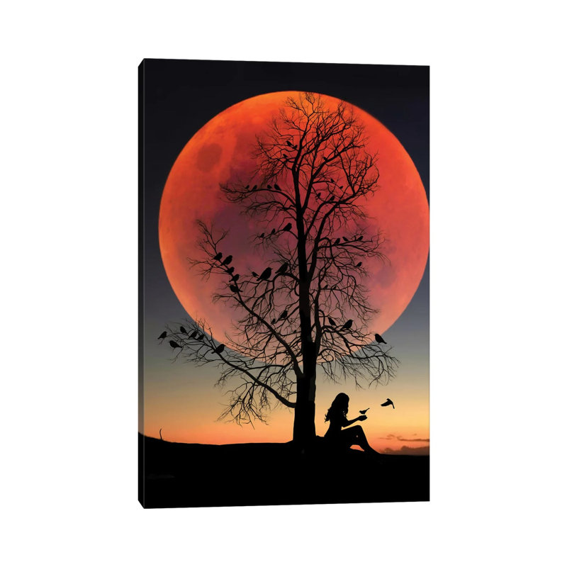 Tree Birds by Abdullah Evindar - Wrapped Canvas Print, 30.48 cm H x 45.72 cm W