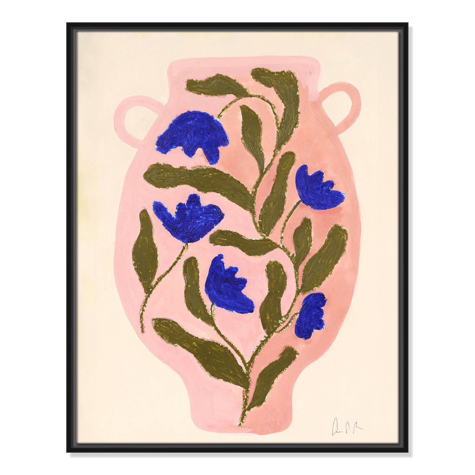 Vase No. 01 Print by Camilla Bergqvist, 29.5" H x 23.5" W, Black