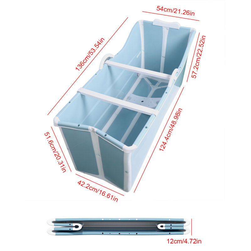 53.54'' x 21.26'' Soaking Acrylic Bathtub