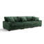 3 - Piece Upholstered Faux Rabbit Fur Flannel Modular Sectional Sofa with Armrests & Throw Pillows-2104535856
