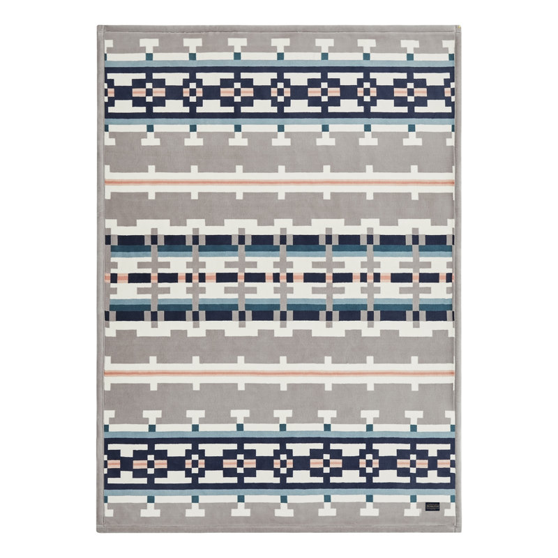 SANDHILLS PRINTED PLUSH THROW TAN