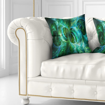 Verre ornemental fractal - coussin imprimé abstrait