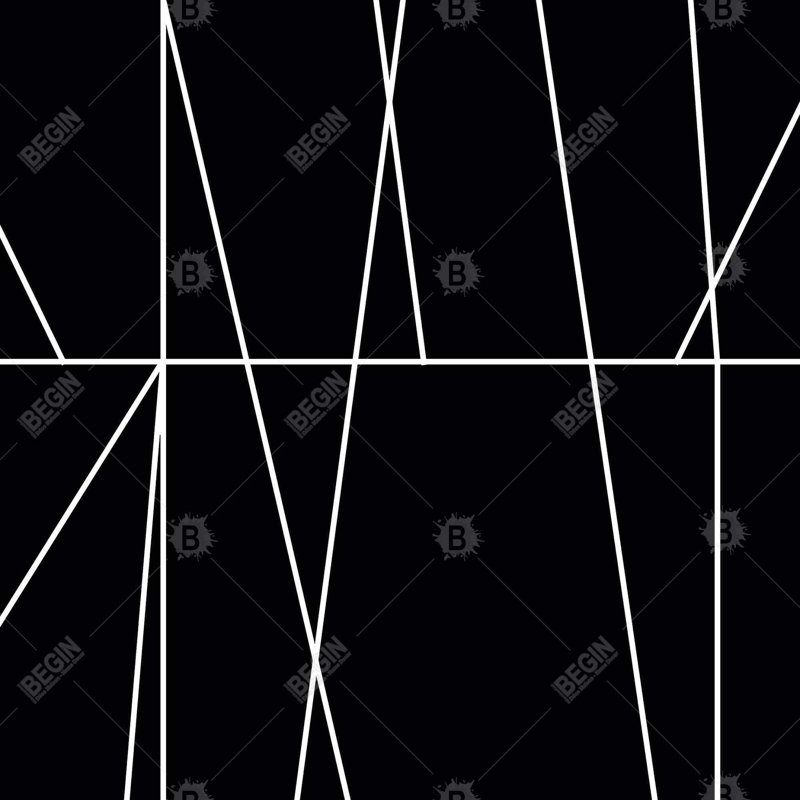 "Rayures blanches sur fond noir", H 24 po x l 24 po