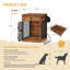 Meuble de rangement pour chien 24,6 po avec rangement et chenil d'intérieur pour chien | Caisse pour petit chien avec station de charge, meuble pour chenil et table d'appoint avec rangement pour petits chiens, brun rustique-129169920