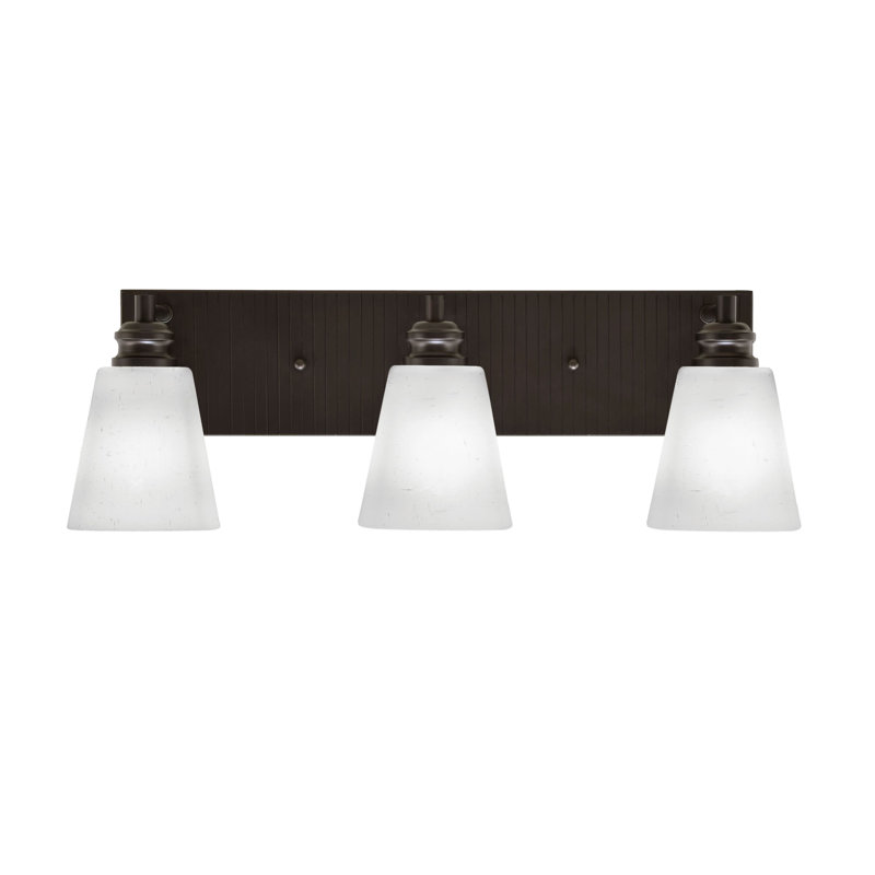 Éclairage pour meuble-lavabo 3 lumières Arran, Espresso, Blanc