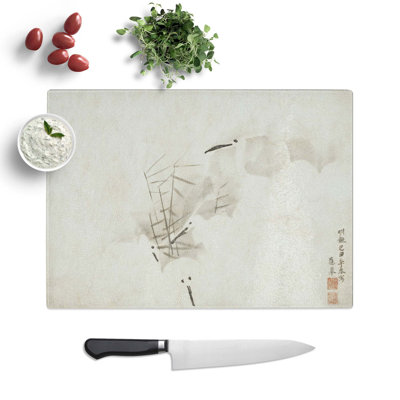 Glass Herons by Maruyama Okyo Chopping Board