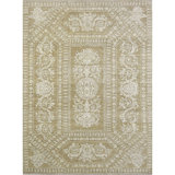 High-Quality Hand-Knotted Beige Area Rug