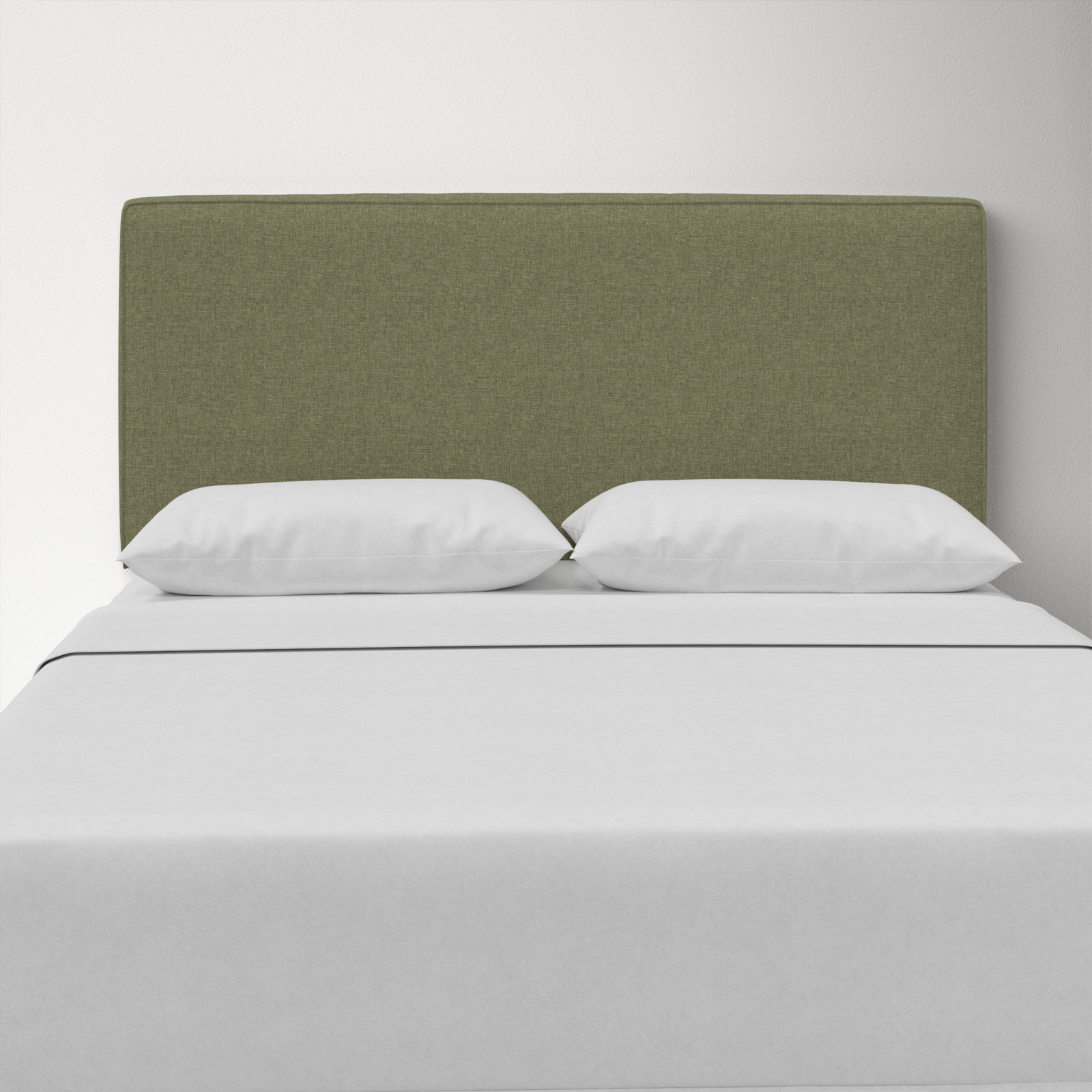 Marquise Upholstered Headboard, Twin, Zuma Laurel Textured Linen