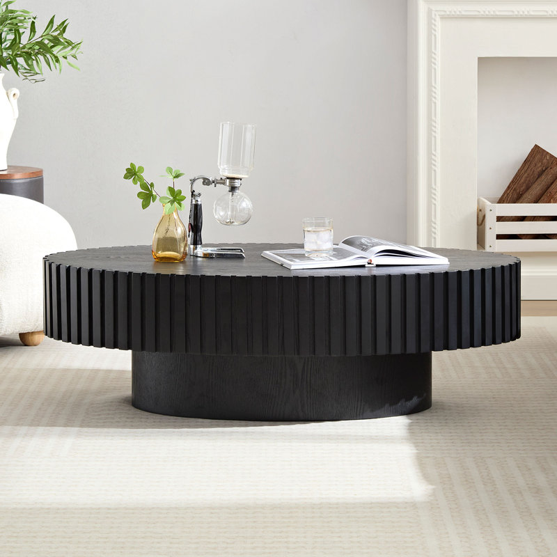 Table basse Lindiwe, Noir, H 13,38 po x l 43,7 po x P 24,8 po