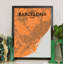 Barcelona City Map - No Frame Print-269655123