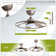 Light Pro In. LED Indoor Coffee Smart Ceiling Fan With Remote Control