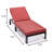 Adjustable Chaise Lounge Chair – Outdoor Patio Recliner, Poolside Lounger, Garden Lounge Chair with Headrest & Cushions, Weather & UV Resistant-2076940831
