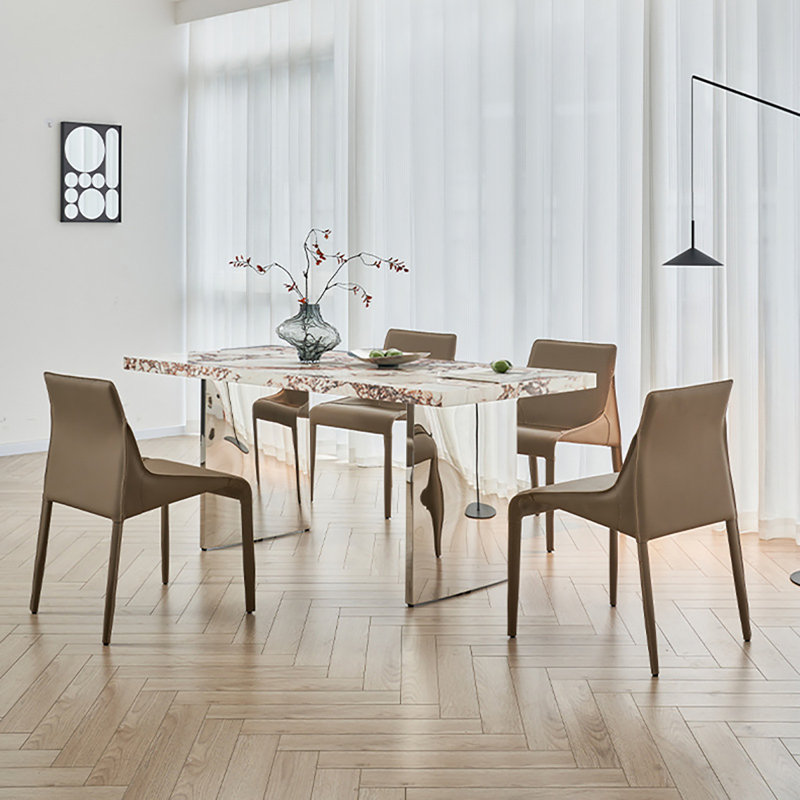Table de salle à manger Talethia Rock minimalisme italien, H 29,5 po x L 70,9 po x l 31,5 po
