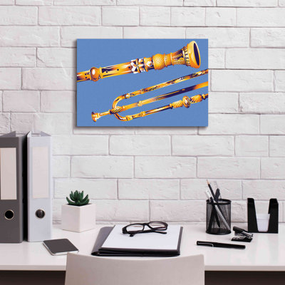 «Epic Graffiti» «Old Instruments» par David Chestnutt, reproduction de vieux instruments sur toile par David Chestnutt