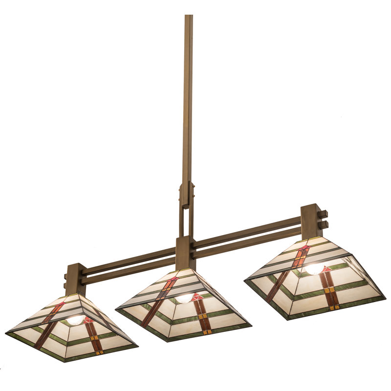 Yager 3 - Light Matte Buttered Brass Kitchen Island Pendant