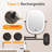 Darianny Modern Metal Oval LED Lighted Magnifying Wall Mounted Vanity Bathroom Makeup Mirror, Antique Bronze-1139608184