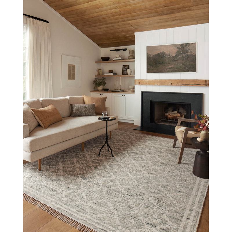 Angela Rose x Loloi Reversible Rivers Lagoon / Ivory Area Rug, Rectangle 8'6" x 11'6"