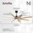 Ariella - Eight Blade Ceiling Fan - Integrated LED-2128242509-2128242510