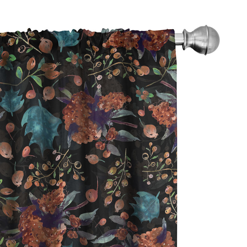 Cathalene Semi Sheer Curtain Pair, 28" W x 95" L
