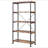 Antique Nutmeg and Black 4-shelf Bookcase-829553232
