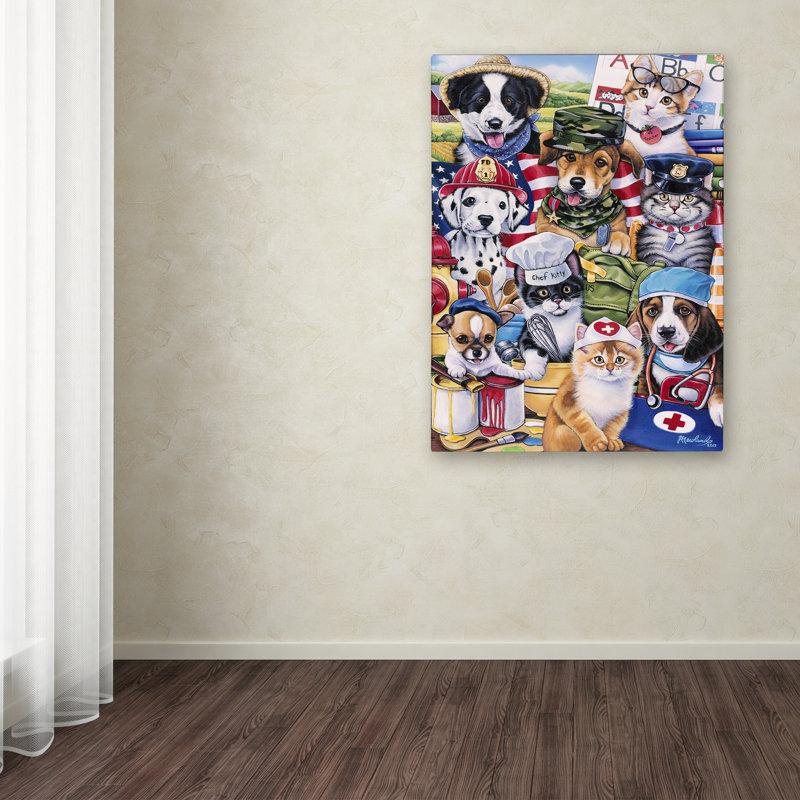 « working pattes », impression sur toile tendue, H 32 po x l 24 po x P 2 po