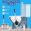 Ensemble de 2 brosses de toilette et piston en acier inoxydable UMIEN de 18 po en argent / noir - Conception sans rouille avec longues poignées et porte-bidon-112577323