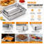 Ensemble de 6 moules à pâtisserie rectangulaires en acier inoxydable pour moule à biscuits Brownie Casserole Lasagne, va au lave-vaisselle non toxique, argent