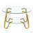 Metal Frame Double-Layer Tempered Glass Coffee Table-113730641