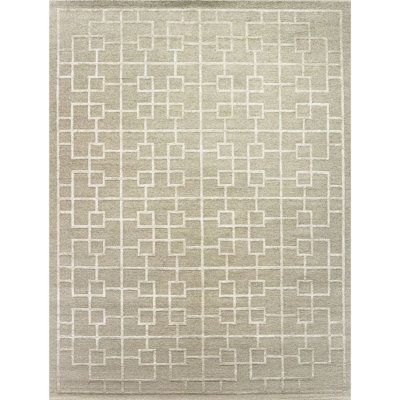 Tapis écru de haute qualité noué à la main