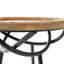 Adore Decor Easton Side Table, Solid Wood Tray Top with 3 Metal Legs, Light Beige