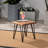 INDUSTRIAL WOOD AND METAL  ACCENT TABLE
