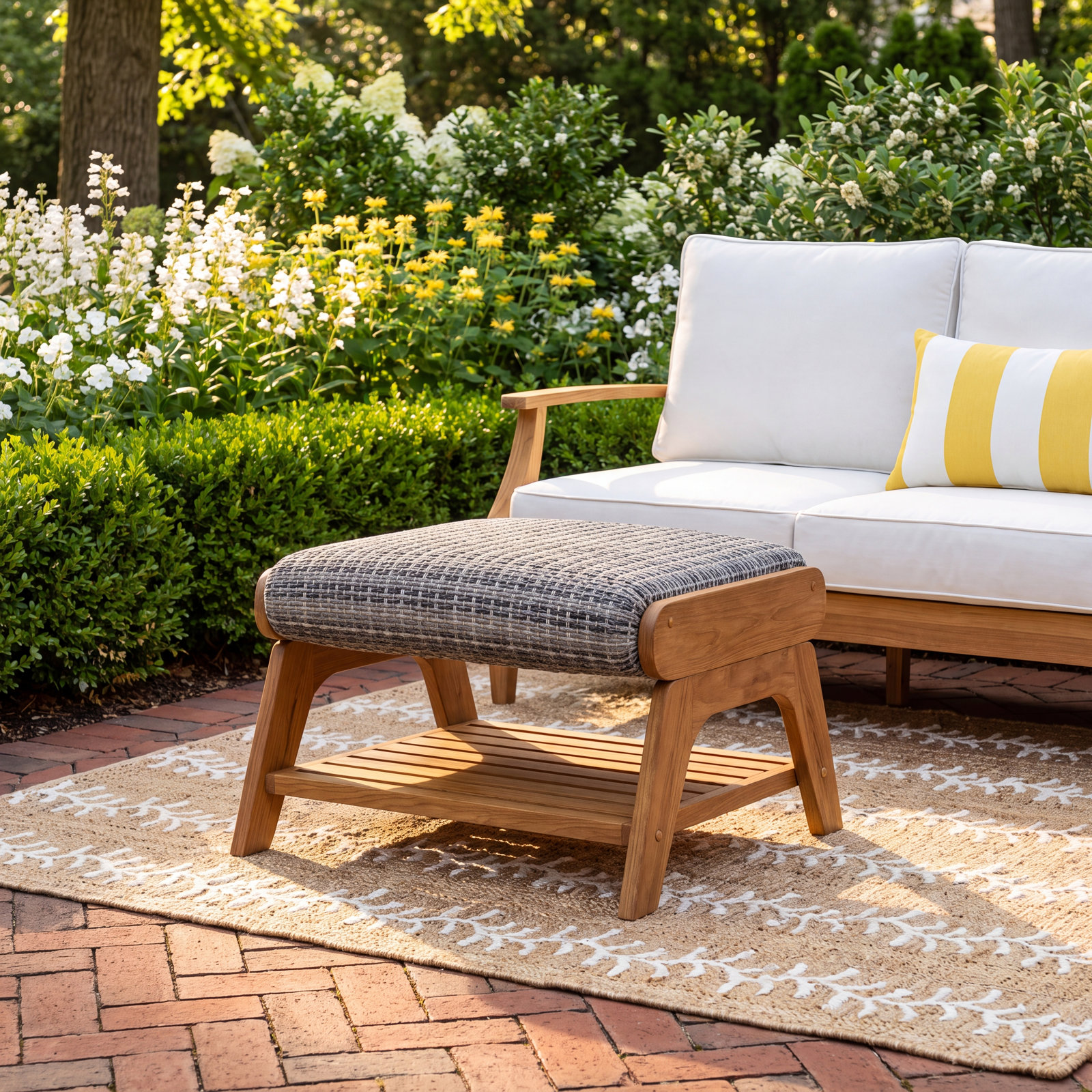 Watkins Teak Patio Ottoman