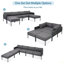 Canapé modulaire d'extérieur en métal avec coussins extra épais de 5,9 po GO
