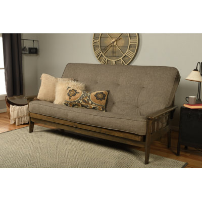 Grand futon et matelas à dossier large de 87 po Stratford