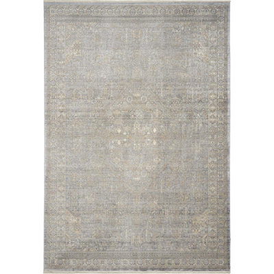 Tapis de zone gris floral Craignamaddy