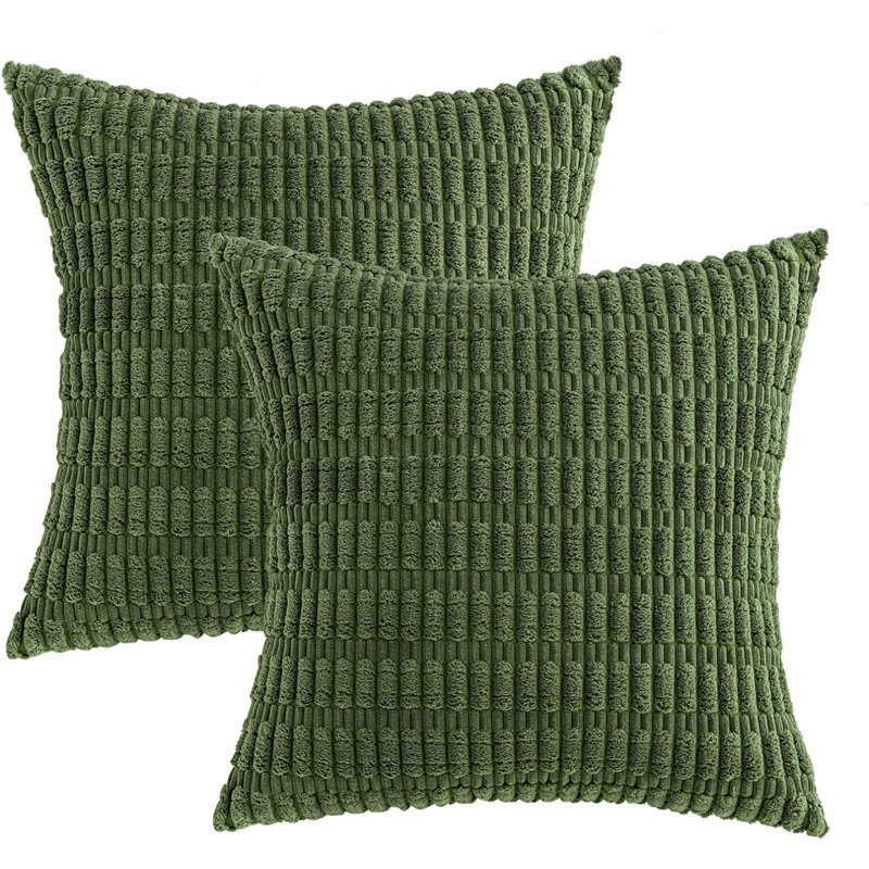 Pillow Cover, 24"H x 24"W, Grayish Green