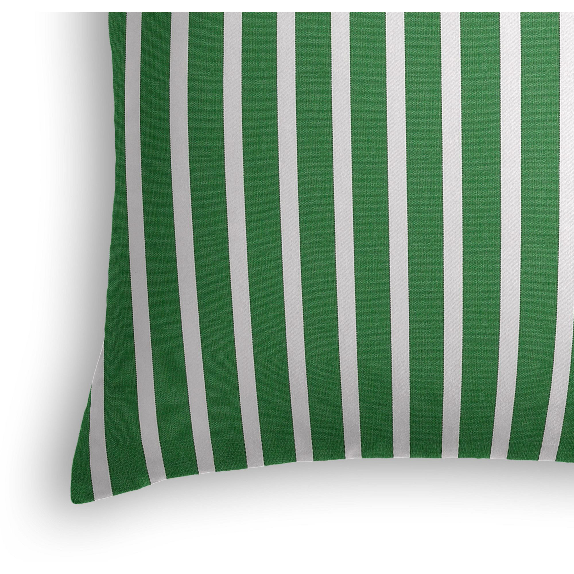 Sunbrella Shore Striped Indoor/Outdoor Throw Pillow, Green, 18" x 18" x 6"