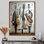 «Abstract Jazz Band In New York City - Music Jazz», reproduction d'art sur toile brune rétro