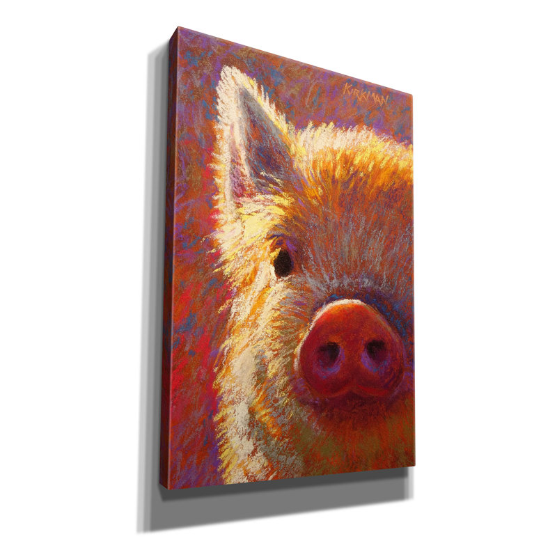 «Piglet Mini Vi» par Rita Kirkman, H 18 po x l 12 po x P 0,75 po