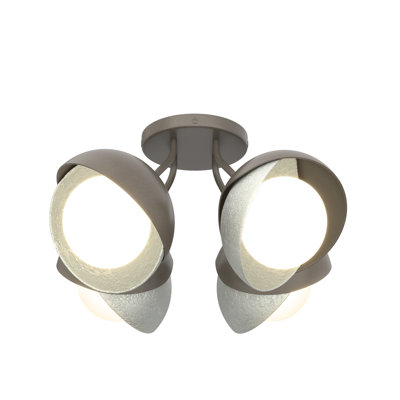 Brooklyn 4 - Light Double Shade Semi Flush Mount