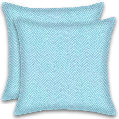Herringbone Square Cotton Pillow Cover & Insert