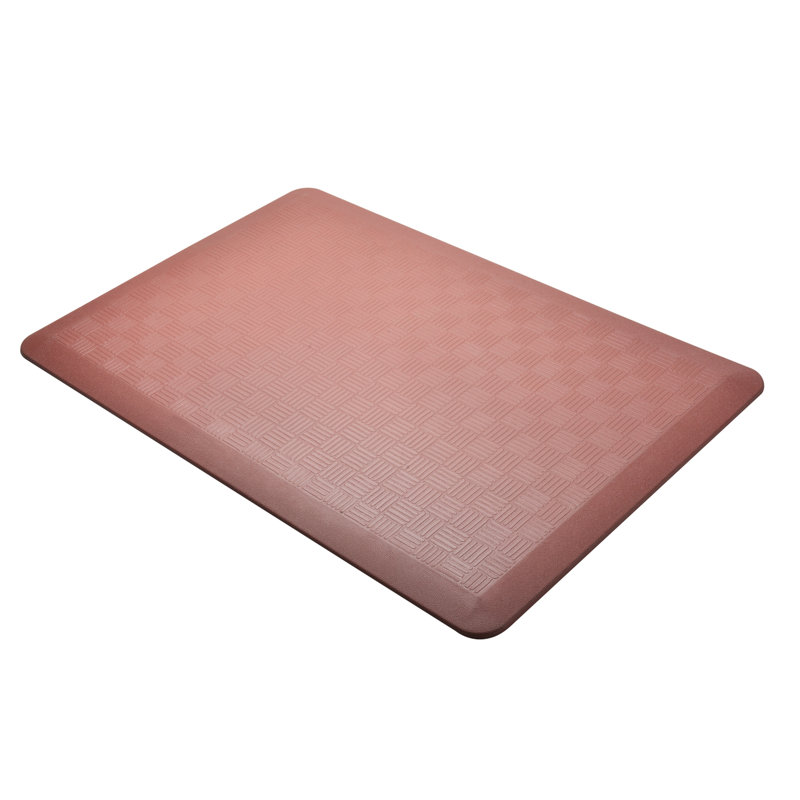 Solid Color Non-Skid Kitchen Mat, Marsala, 1