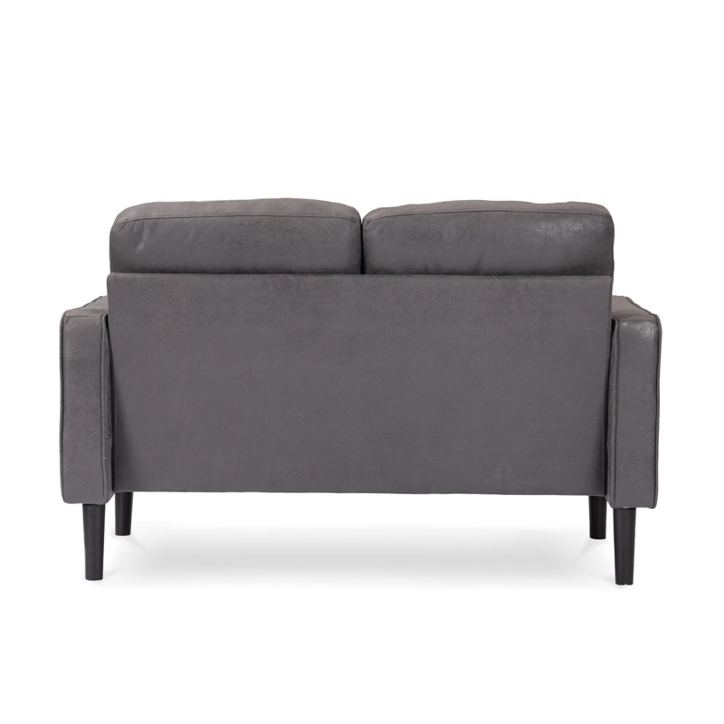 Baity Cushioned Loveseat Sofa, 2, Microsuede Grey
