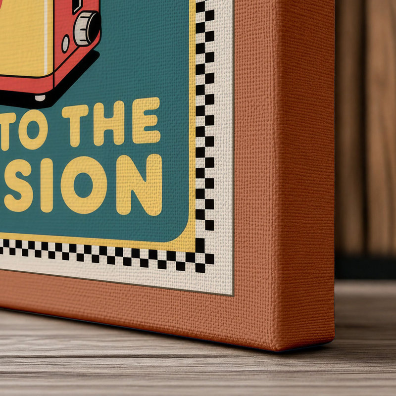 Rising to the Occasion Retro - Wrapped Canvas, 24x16 - 61.0 x 40.6 cm, Terracotta Border