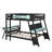 Bunk Bed With Two Built-In Gaming Desks, USB Desktop Ports & Pegboard Organizer-1459330782